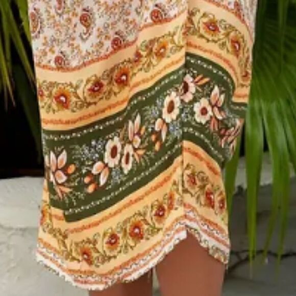 NEW! PLUS Size Boho Pattern Floral Long Belted Kimono Cover Up Beach Bohemian - Picture 7 of 7